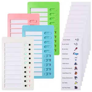 4 Pieces Chores Chart for Kids Chore Chart, Sliding Routine Chart to Do List, My Chores RV Checklist Task Planning Board for Kids and Adults, ADHD Tools Routine Visual Schedule Reminder