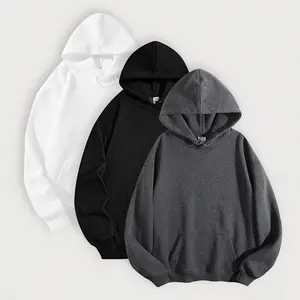 2 Pack Hoodie Fleece Oversized Pullover Unisex Heavyweight Hoodie Basic Plain Hoodies for Men Women Couples