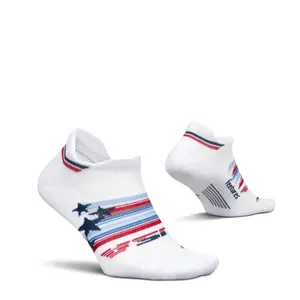 Feetures Elite Light Cushion No Show Tab Ankle Socks - Sport Sock with Targeted Compression