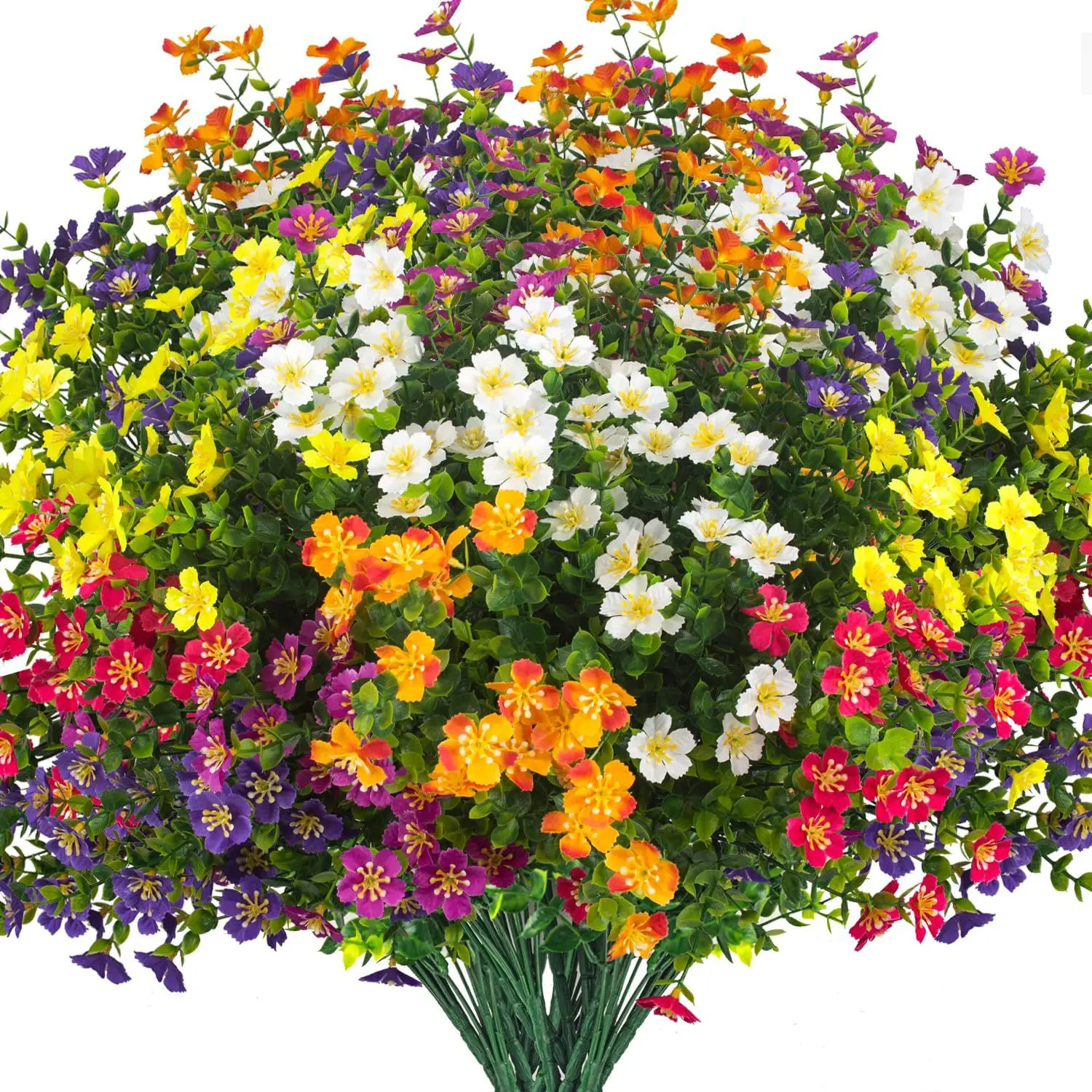 Artificial Mixed Flower, 12pcs/set Outdoor UV-Resistant Colorful Simulated Flower, Fake Outdoor Flowers, Artificial Pansy Flower, Decorative Flowers, Decorative Bouquet for Home, Garden & Porch