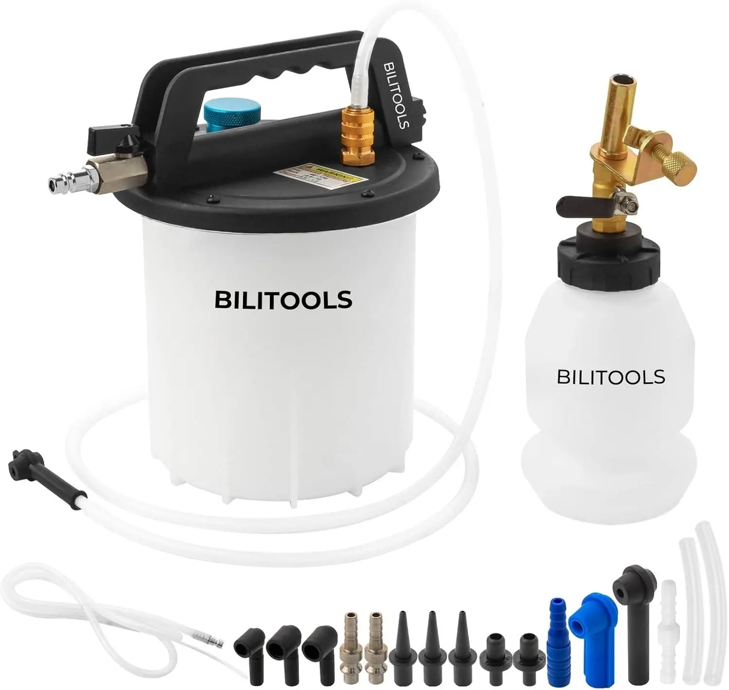 BILITOOLS 3L Brake Bleeder Kit – Pneumatic Vacuum Pump, One-Man Brake Tool