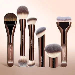 Maange 6 Piece Makeup Brush Set with Foundation Brush, Blush Brush, Powder Brush, Professional Cosmetic Brushes for Women
