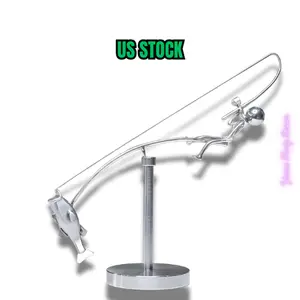 Yours Truly Decor The Fisherman Balancing Sculpture, Funny Gifts for Men Fishing Gifts for Men Kinetic Fishing Sculpture, Fisherman Ornament Suitable for Giving to Family Friends Partners and Fishings Enthusiasts