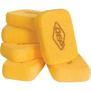 70005Q-6D 7.5 Inch x 5.5 Inch x 1.875 Inch Grouting, Cleaning and Washing Sponge, X-Large, 6-Pack, Yellow, 6 Count