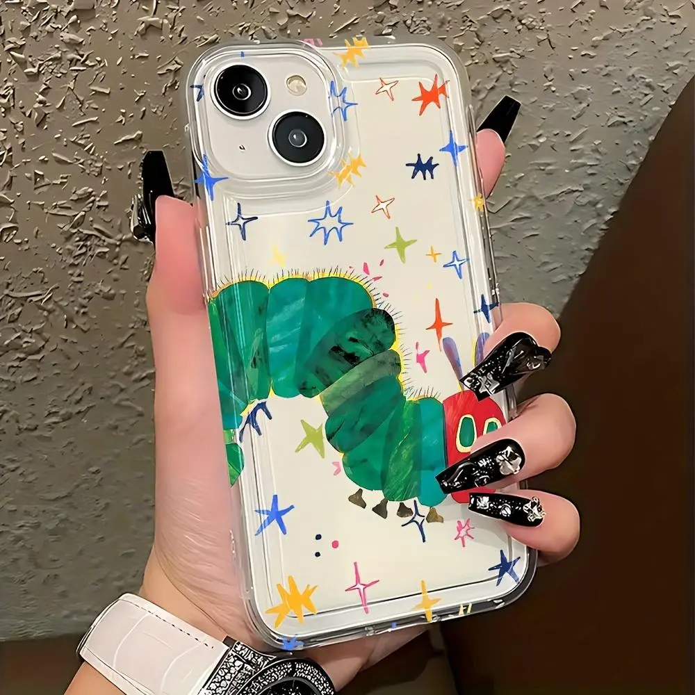 Very Hungry Caterpillar Phone Case Cover, Compatible with iPhone 17 16 15 14 13 12 11 Pro Max Plus & Samsung Galaxy S26 S25 S24 S23 Ultra, Clear Tpu Material, Flexible & Durable Design