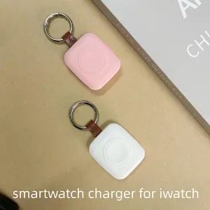 Portable Wireless Magnetic Smart Watch Charger, 1200mAh Keychain Travel Accessories, Compact Slim Watch Power Bank for Apple Watch Series, Smartwatch Accessories, Wearable, Electronic Gadgets