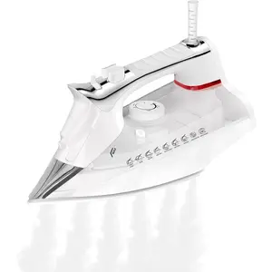 Steam Iron for clothes, 1800W, Nano Ceramic Soleplate, Dynamic Steam Burst,  Thermostat for  Fabrics, Auto-off,  Heating, Self-Clean, 4-in-1 Iron, Anti-Drip, Anti-Calc, White