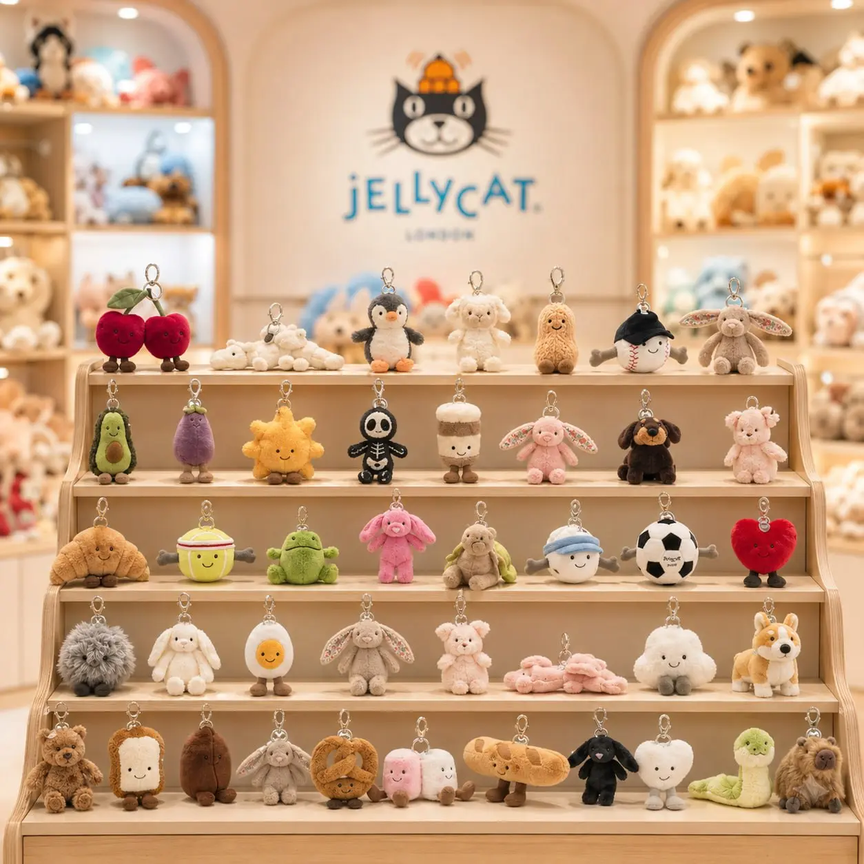 Jellycat Amuseables Food & Fruit Bag Charm Collection – Original Jellycat, In Stock USA + Bag Included
