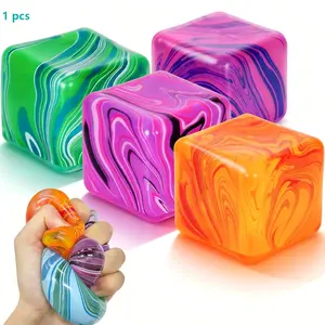 Ice Cube Water Drop Squeeze Toy Fidget Toys Squishy Stress Cube, Stress Balls for Kids Adults Squishies Stress Relief, Ice Squishy Cube Sugar Balls, Sensory Toys for Kids with Autism, Fidgets for Classroom Prize Toys, Stress Relieving Accessory