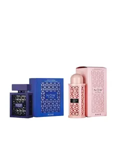 Lattafa Perfumes | Rave Now Pink + Rave Now Intense Bundle | His & Her's | 3.4 oz Per Bottle | Fruity - Powdery | Woody - Aromatic