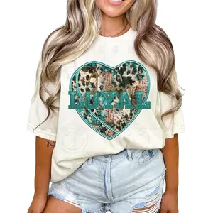 I am Loyal Cowhide Heart Design High-Quality DTF Transfer Print for T-Shirts & Apparel