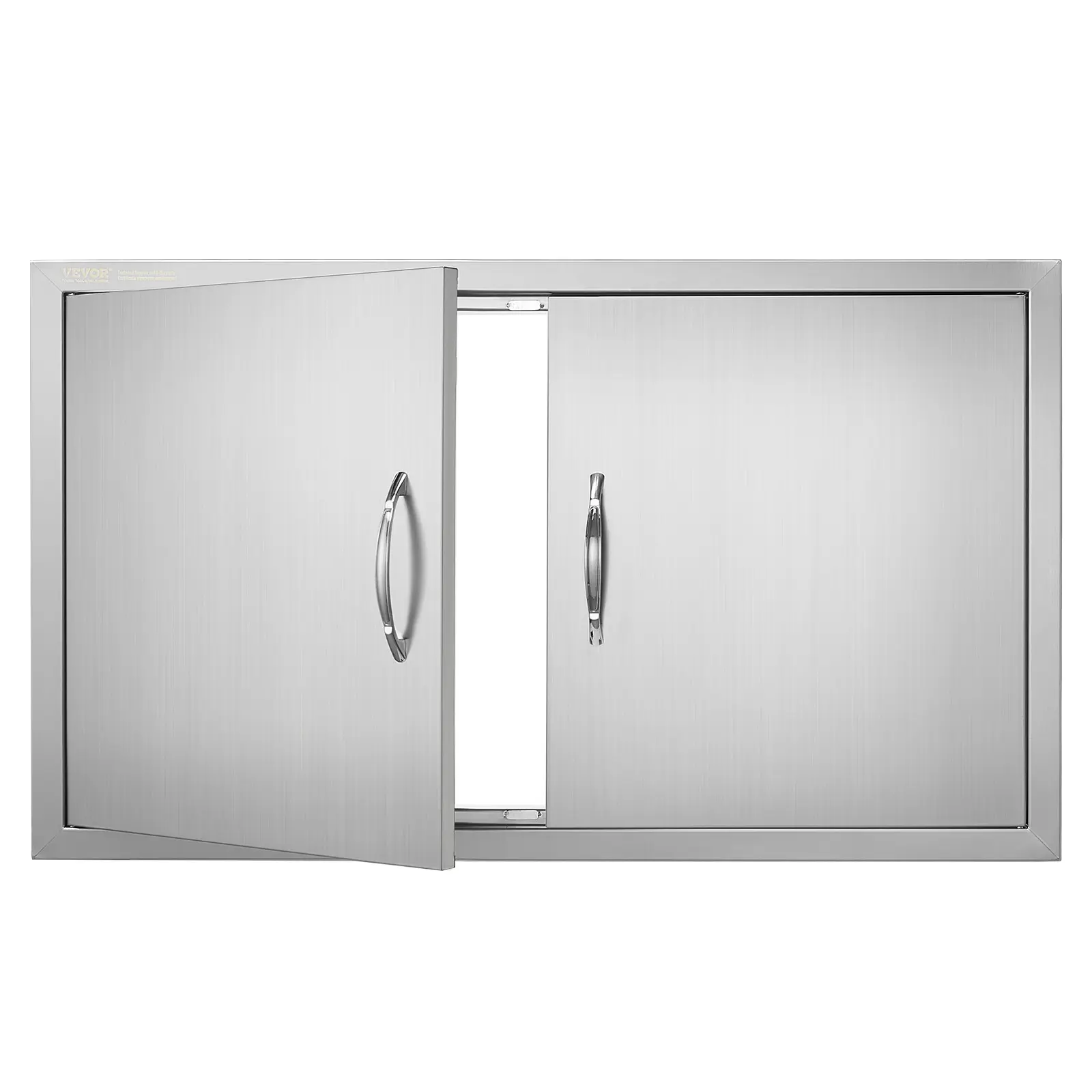【summerfinds】VEVOR BBQ Access Door, 36W x 21H Inch Double Outdoor Kitchen Door, Stainless Steel Flush Mount Door, Wall Vertical Door with Handles, for BBQ Island, Grilling Station, Outside Cabinet