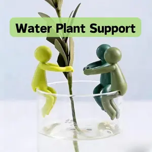 Plant Growth Companion for Desk Decoration, Stabilizing Small Figure for Hydroponic Plants, Unique Plant Support for Your Office, Water Plant Support