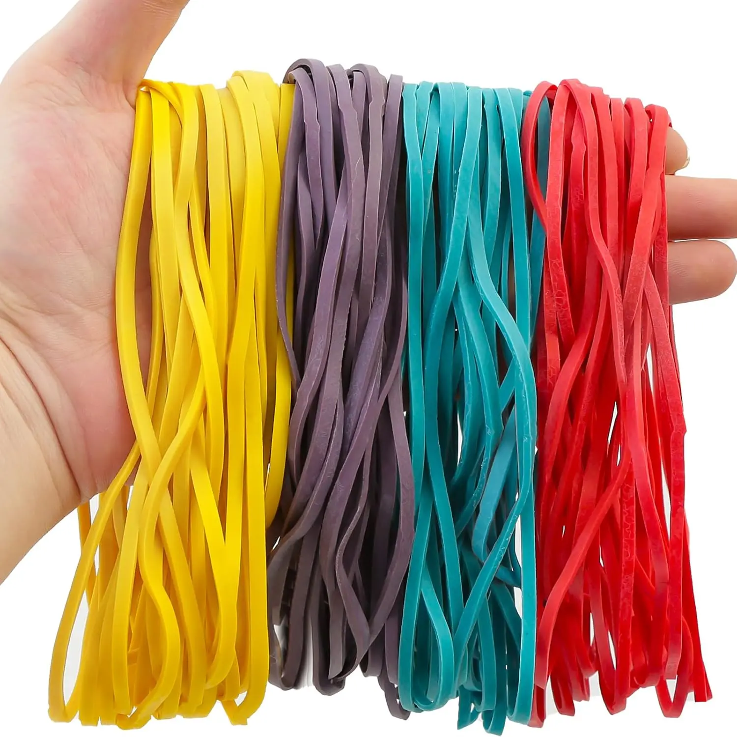 Heavy Duty Large Rubber Bands, 120 Pcs, 7-Inch Binder Accessories for Office File Folders, Office Stationery Supplies