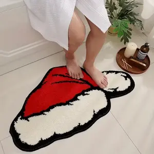 Bathroom Rug, Ultra Soft Absorbent Microfiber Bath Mat, Non-Slip, Festive Decorative Floor Pad, Bathroom Accessories
