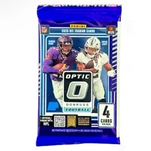 Panini 2025 Optic Blaster Pack - Official NFL Trading Cards with 4 Cards Per Pack Donruss Football