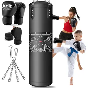 Punching Bag for , 2.7FT  Boxing Bag with Boxing Gloves,  Boxing Set Kickboxing Bag for Youth Boxing Karate Muay Thai Kick Taekwondo