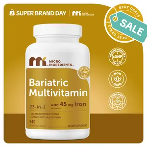 Micro Ingredients Bariatric Multivitamin with 45mg Iron, 240 Veggie Capsules