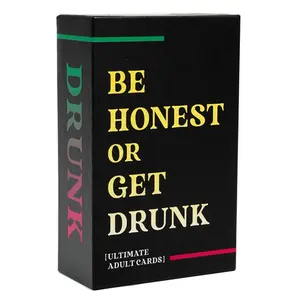 Be Honest Or Get Drunk Card Game, 1 Box Casual Party Family Board Game Card, Fun Interactive Board Game Card for Party, Holiday and Birthday Gifts