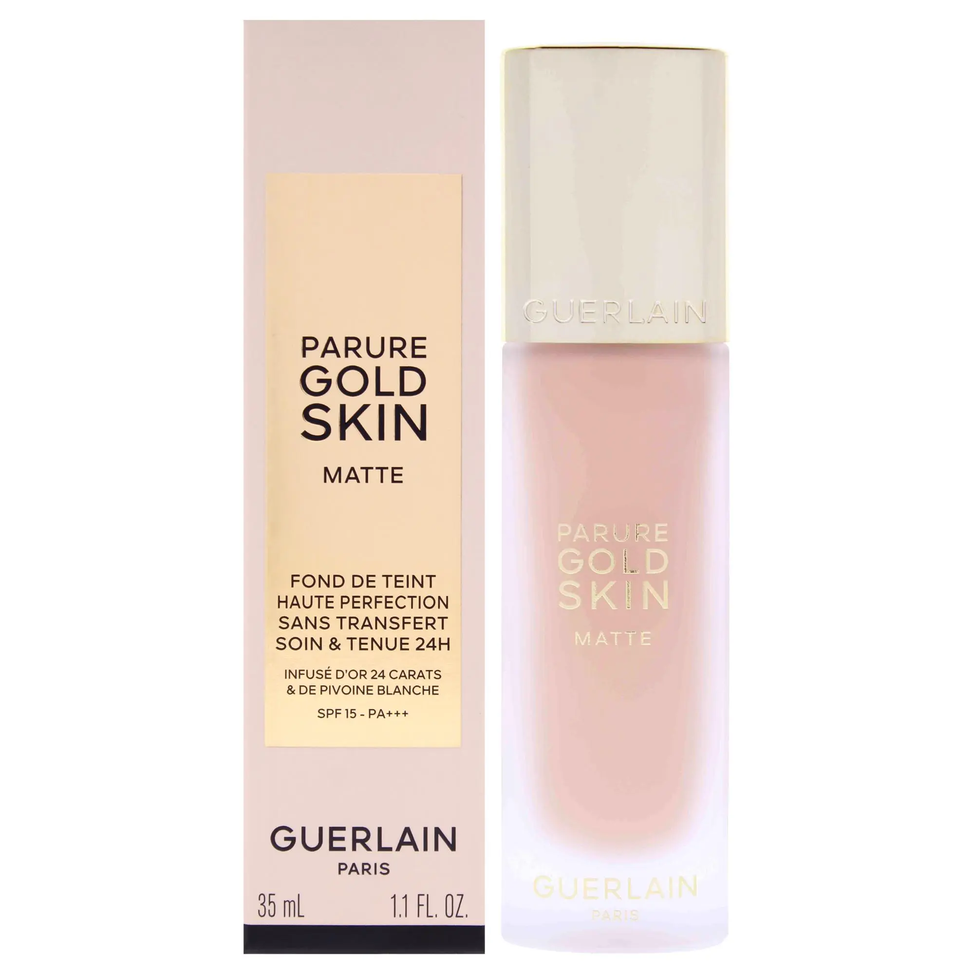 Parure Gold Skin Matte 24H Wear SPF 15 - 1C Cool by Guerlain for Women - 1.1 oz Foundation