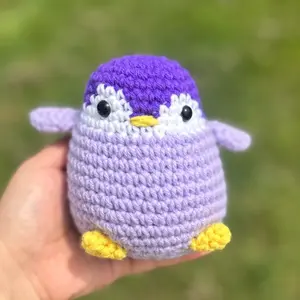 Hand Crocheted Purple Penguin