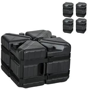 Outsunny Set of 4 Straight Leg Canopy Weights, HDPE Water or Sand Filled Tent Weights for Pop up Canopy, with Built-in Handles and Secure Straps, 115LBS