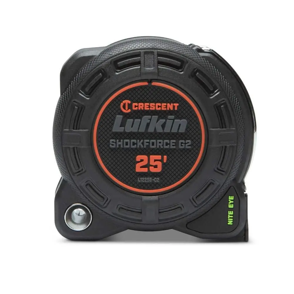 1-1/4 in. x 25 ft. SHOCKFORCE Nite Eye G2 Tape Measure Measuring Tool Durable Tape Measure