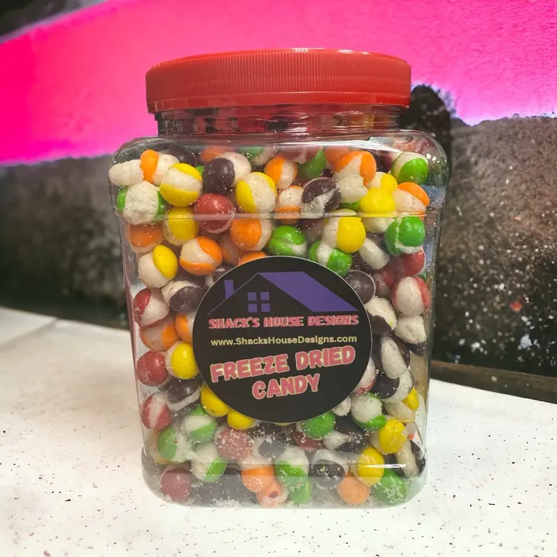 Freeze Dried Skittlzz 1.5 pound jar freeze-dried candy skittles pop'd skittles pop