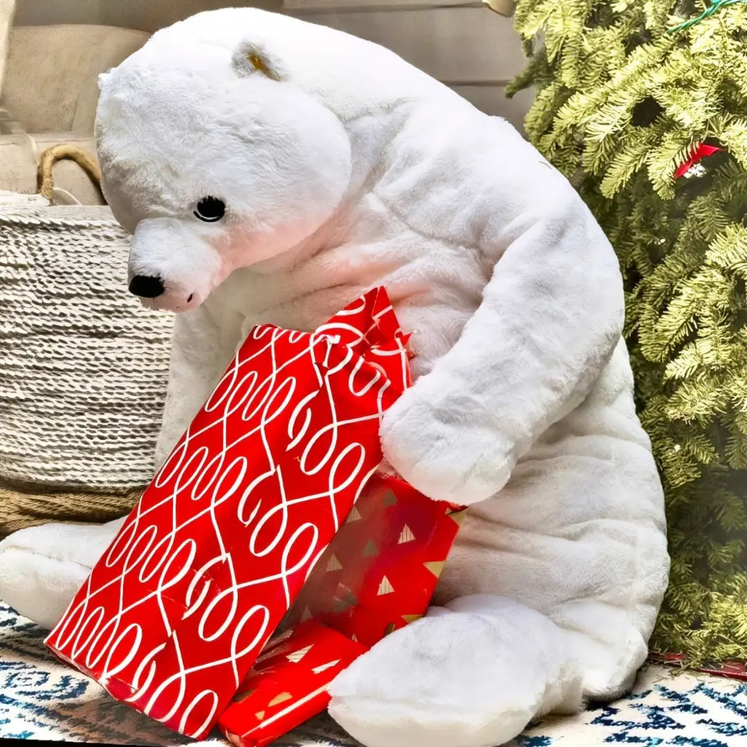 Vinterskog by Skoggy, Plush Polar Bear Stuffed Animal Toy - Cuddly Pillow for Kids and Adults