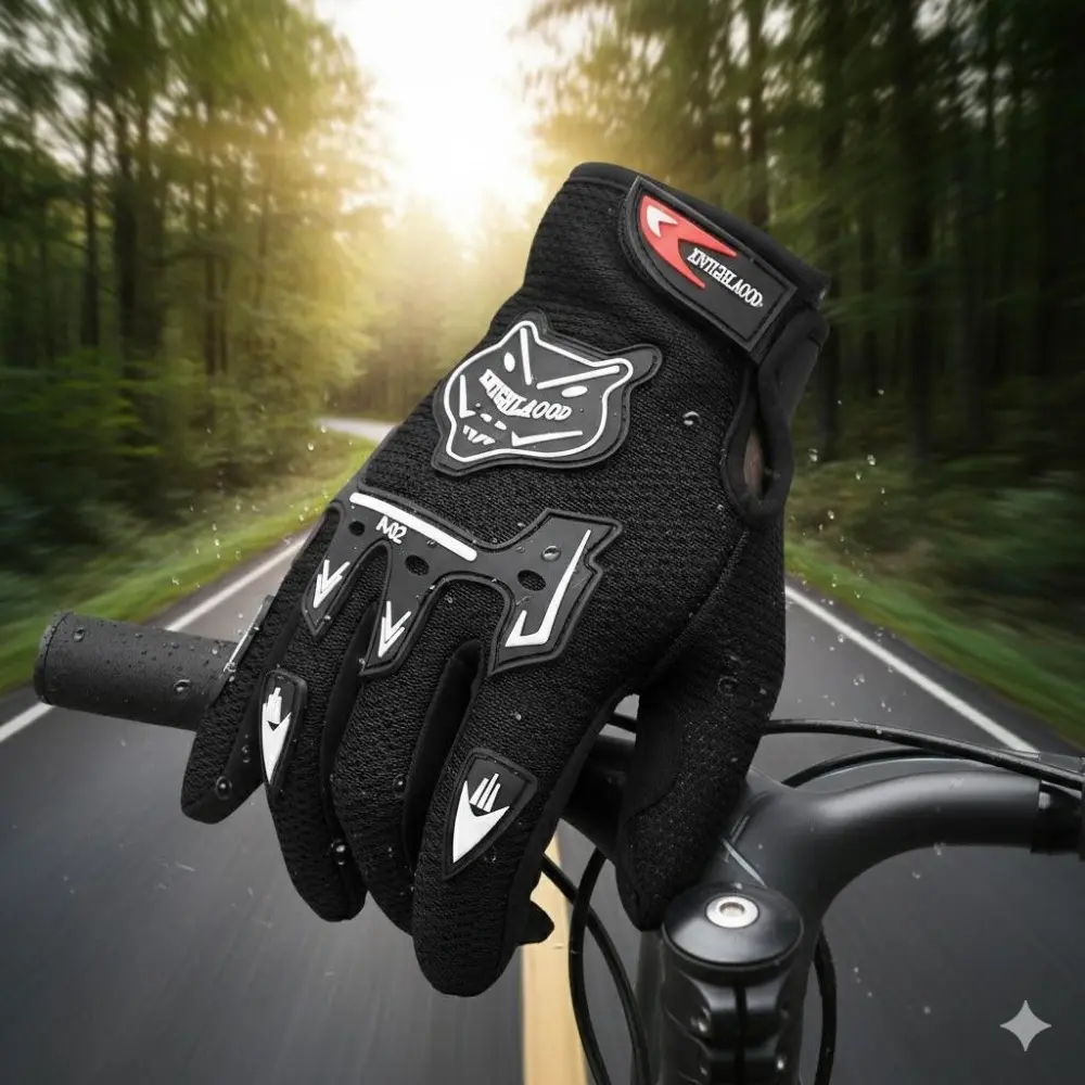 Breathable Anti-Slip Motorcycle Gloves, Motocross Gear, Dirtbike Gloves, ATV Gloves, Lightweight & Comfortable for Men Women, Outdoor Riding, Hiking Essentials, Sweat-Absorbent Durable Palm Design, Four Seasons Protective Gear, Motorcycle Accessories