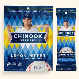 Chinook Seedery Lemon Pepper Sunflower Seeds, 12-Pack (4oz Bags) - Vegan, Gluten-Free, Non-GMO, Low Sodium, High Protein, Small Batch Keto Cupboard Snacks
