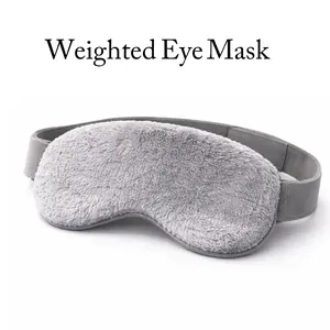 Weighted Sleep Eye Mask – Soft Plush Adjustable Sleep Mask for Travel, Relaxation & Night Sleep