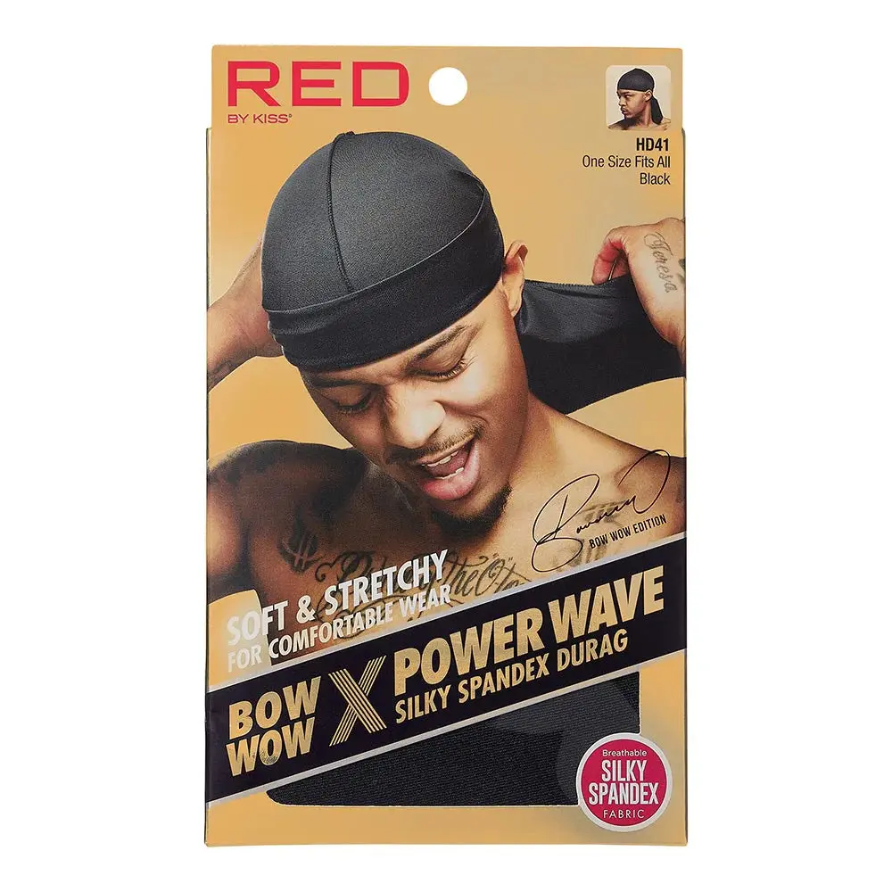 Power Wave Durag Cap - 1 Size Fits All Silky Spandex, Breathable Super Soft & Stretchy for Wavy Look, One Size Fits All