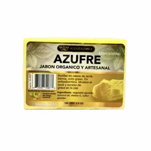 JABÓN DE AZUFRE orgánico y artesanal 100 gramos. Hecho en México   Skin Repair Cleanser Gentle  Cleansing Organic