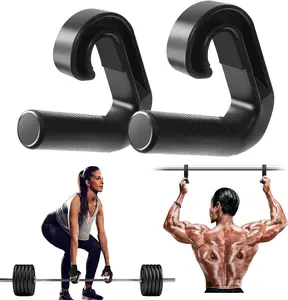 Neutral Grip Handles for Pull Up: Ergonomic Portable Hooks for Barbell Row Deadlift Resistant Bands for Home Gym Fitness Enthusiasts