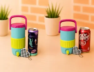 Retro Can Cooler with Can Opener (Nail Saver)