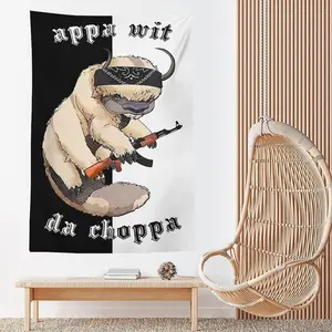 Appa With A ChoppaTapestry Wall Decoration Hanging Ornaments Cotton Decorative