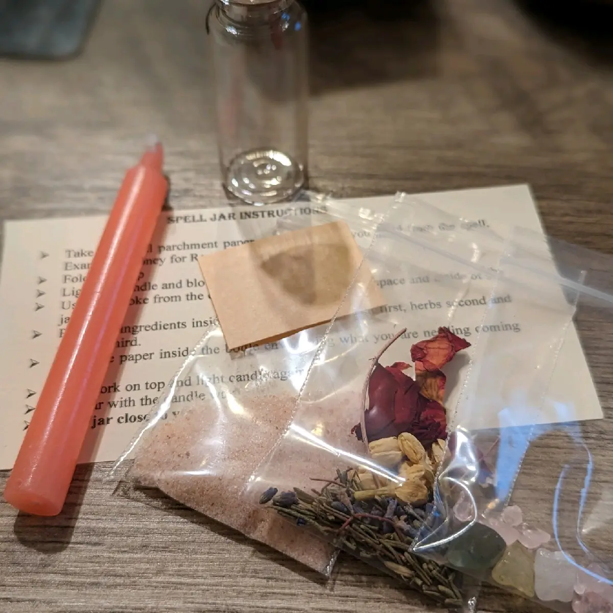 Spell Jar kit for Attraction, Health, Financial, Protection, or Luck