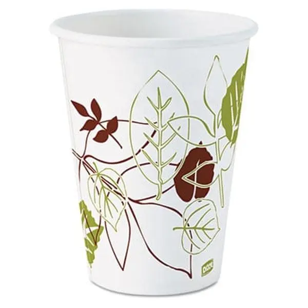 Dixie Pathways Pre-Packed Disposable Cups - 12 oz, 1000 Pcs Carton, Polylined Design, Economical Cost, Upscale Image for Coffee Bar Hot Beverages