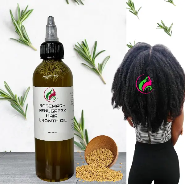 Hair growth oil 4oz Haircare with 35 organic ingredients from India fast and massive results-peppermint scented rosemary fenugreek oil chebe hair growth grease