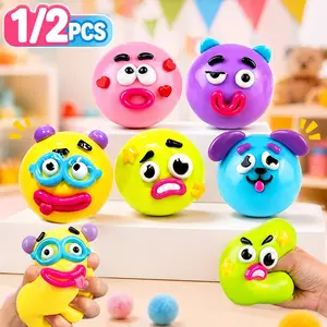 NEW Smushers Squishy Funny Face Toy 1/2PCS, Soft Moldable Maltose Sensory Stress Relief Squishy, Cute Dog Face Swap Fidget Toy for Kids & Adults, Party Favor Gift