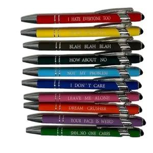 What I Wish I Could Say At Work Pens - Black Ink Desk Accessory, Ideal Gift for Office Desk, School & Home Use