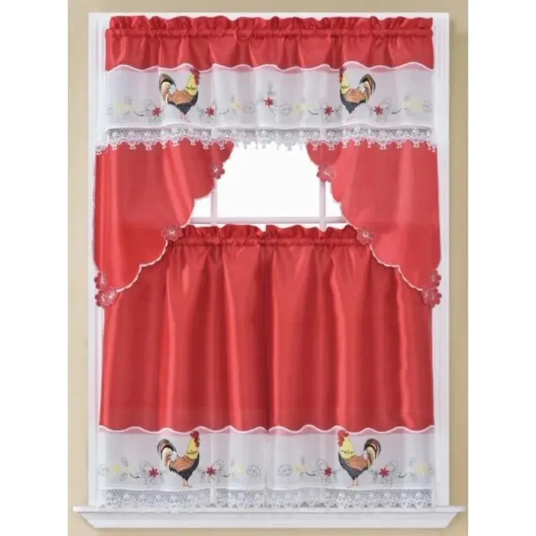 Kitchen Curtain Rooster Kitchen Curtain Rooster
