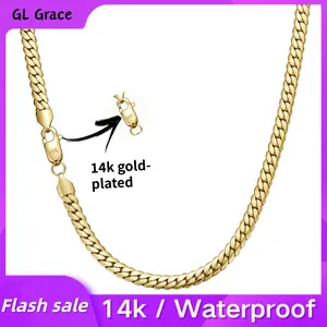 14K Gold Cuban Link Chain – 6mm,8mm Waterproof & No Tarnish Necklace for Men | Perfect Gift for Him or Boyfriend