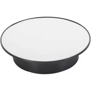 Motorized Rotating Display Stand, 8 in/Load 6.6 lbs Electric Turntable, 360 Degree Adjustable speed Revolving Base for Photography, Jewelry, 3D Models, Battery/USB Power Supply (Black,Mirror Cover)