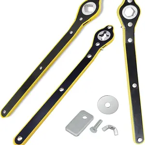 Car Jack Wrench, 360° Swivel Labor-Saving Car Jack Ratchet Wrench with Long Handle, Scissor Jack Lift Speed Handle Tool for Travel, Van, SUV and Other Vehicles, Heavy Duty Tool