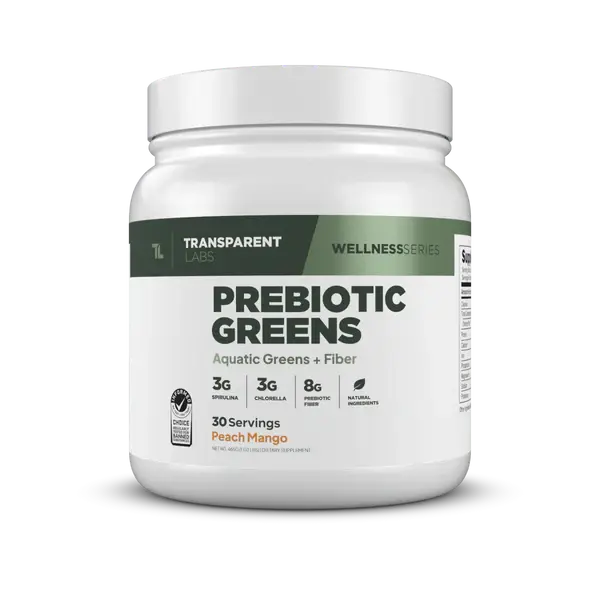 Transparent Labs Organic Edible Greens Edible Dietary Supplements - Vitamin-Infused Support with Prebiotic Fiber, Spirulina, Chlorella for Fitness Health & Nutrition