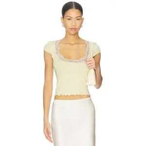 Free People Oh My Darling Tee in Butter