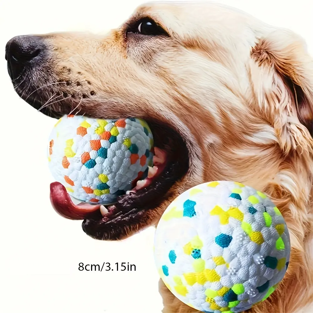 Indestructible Dog Chew Toy, Etpu Rubber Non-Toxic Ball, Durable Bite Resistant, Interactive Tough Chewer, Floats High Elasticity, Suitable for All Dogs, Interactive Training Ball