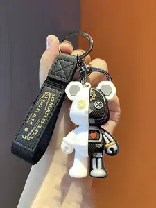 Cute Mechanical Bear Keychain, Creative Backpack Decoration, Casual Style Key Ring, Ideal Gift Choice, All Seasons Accessory, Keychain Kawaii